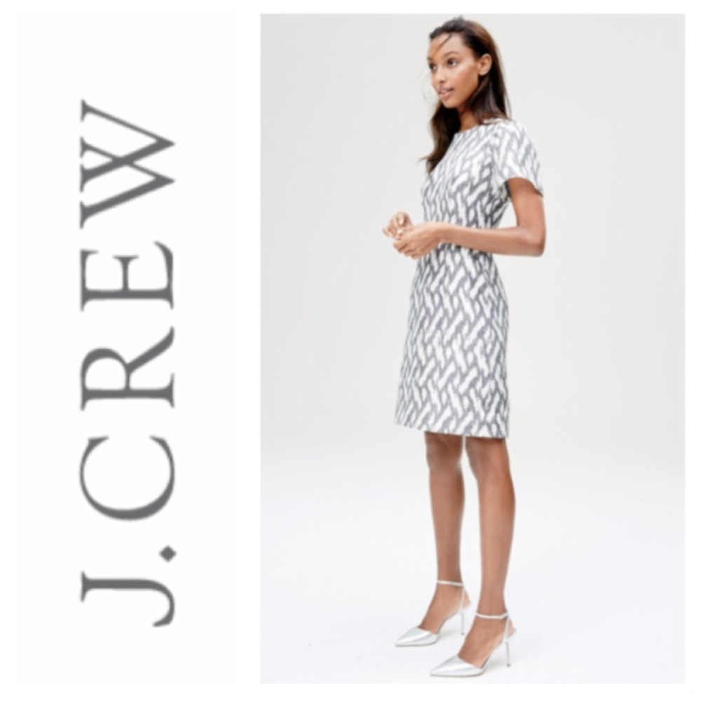 J.Crew Flutter Sleeve Dress ikat Silk #F3031